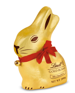 Il famoso coniglietto pasquale dorato prodotto da Lindt