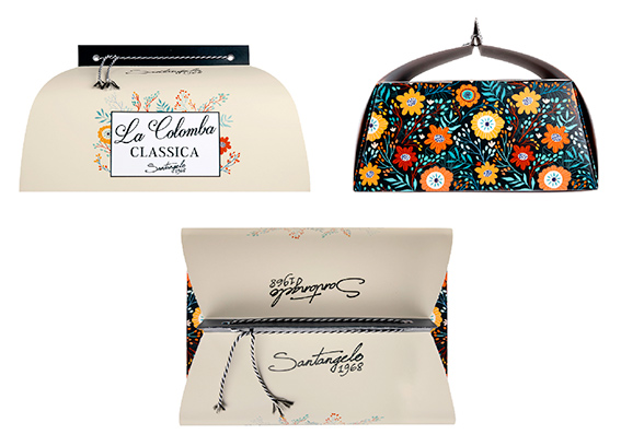Design registrato packaging La Colomba classica Santangelo 1968